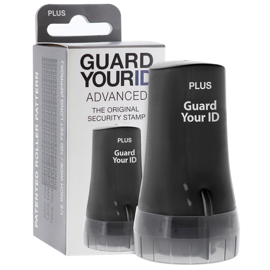 Black Guard Your ID Advanced Regular Roller with white ink roller ball pattern.