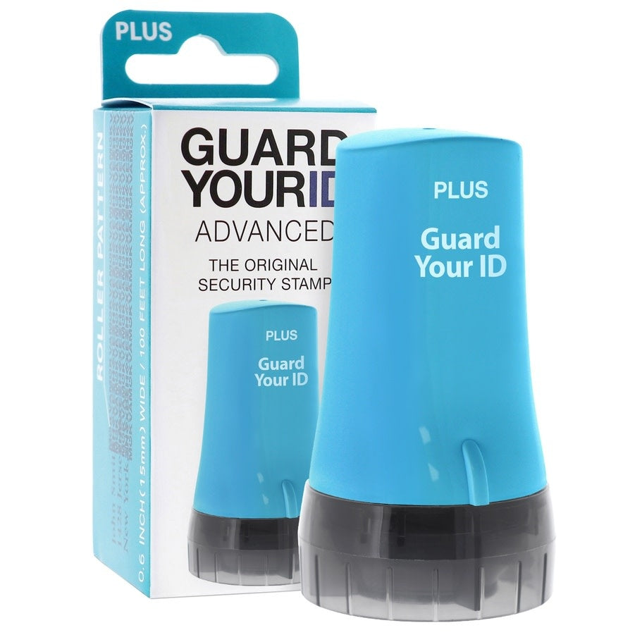 Blue Guard Your ID Advanced Regular Roller with white ink roller ball pattern.