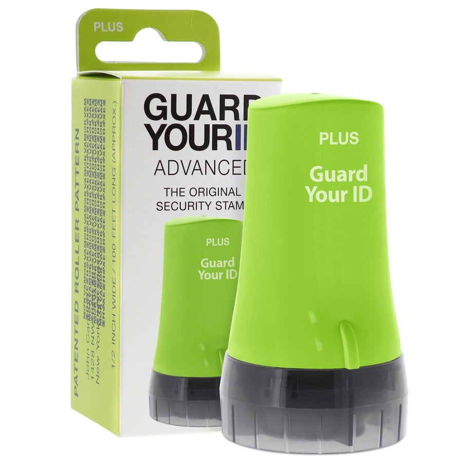 Green Guard Your ID Advanced Regular Roller with .5-inch pattern width designed to cover three lines of text.