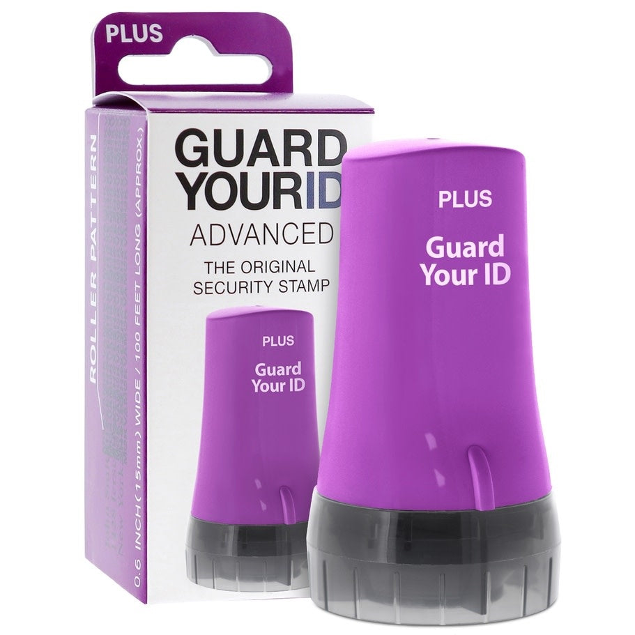 Purple Guard Your ID Advanced Regular Roller with white ink roller cover.