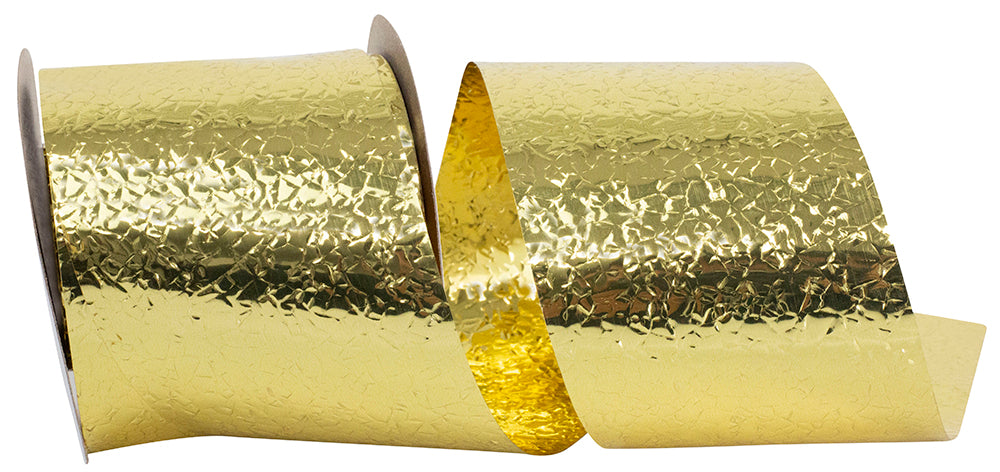 Roll of Cracked Ice colored heavyweight unwired ribbon with a firm finish.