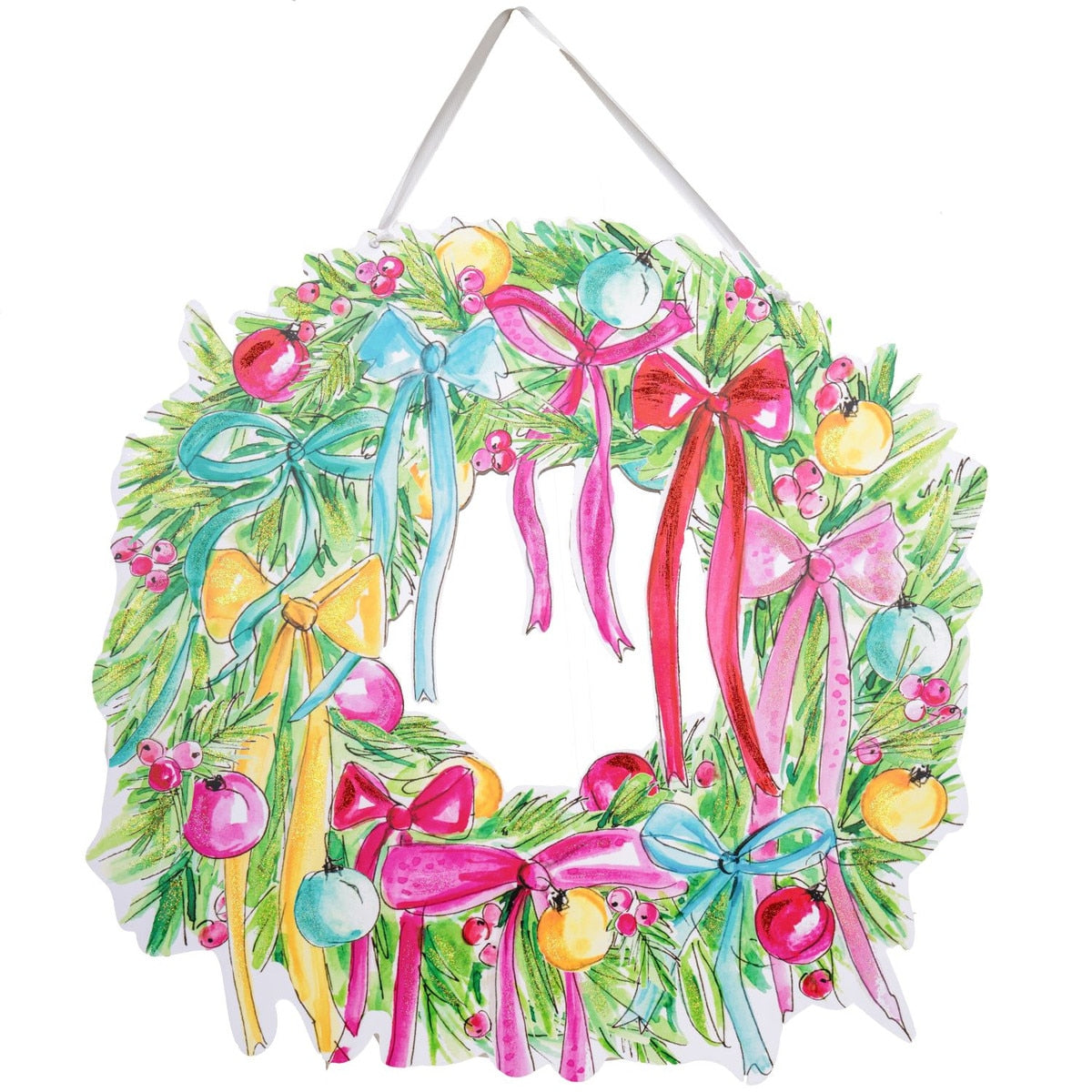 Beck's vintage-style PVC door hanger wreath in black with a classic circular silhouette and textured finish.