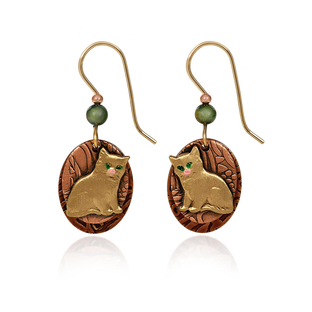 Pretty Kitty on Ovals Earrings