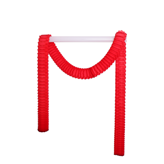 Streamer Garland made from sustainable paper in bright colors with a flowing ribbon pattern.