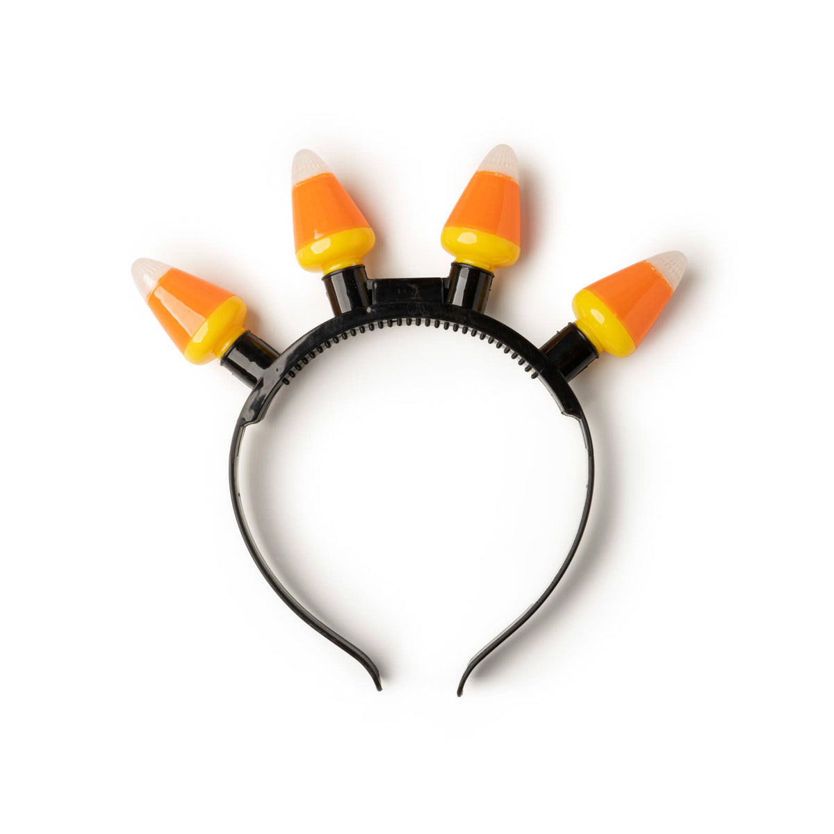 Black Halloween headband with flashing LED lights in three modes