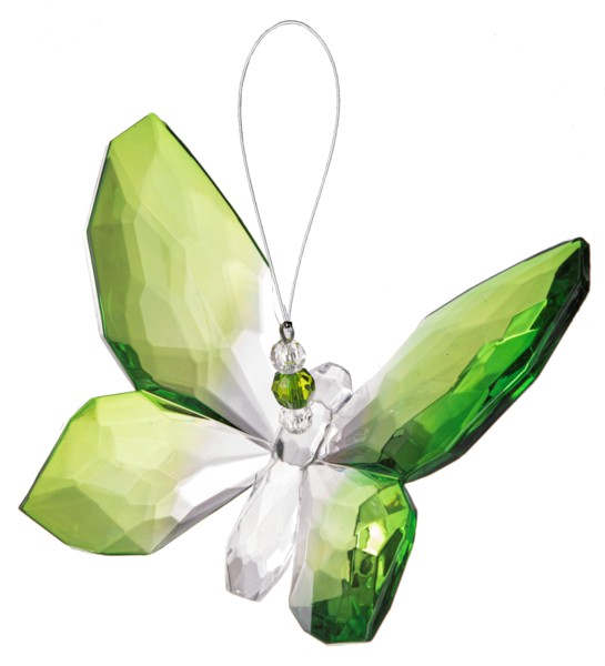 Multi-colored hanging butterfly wall decor with a dimensional silhouette measuring approximately five inches wide.