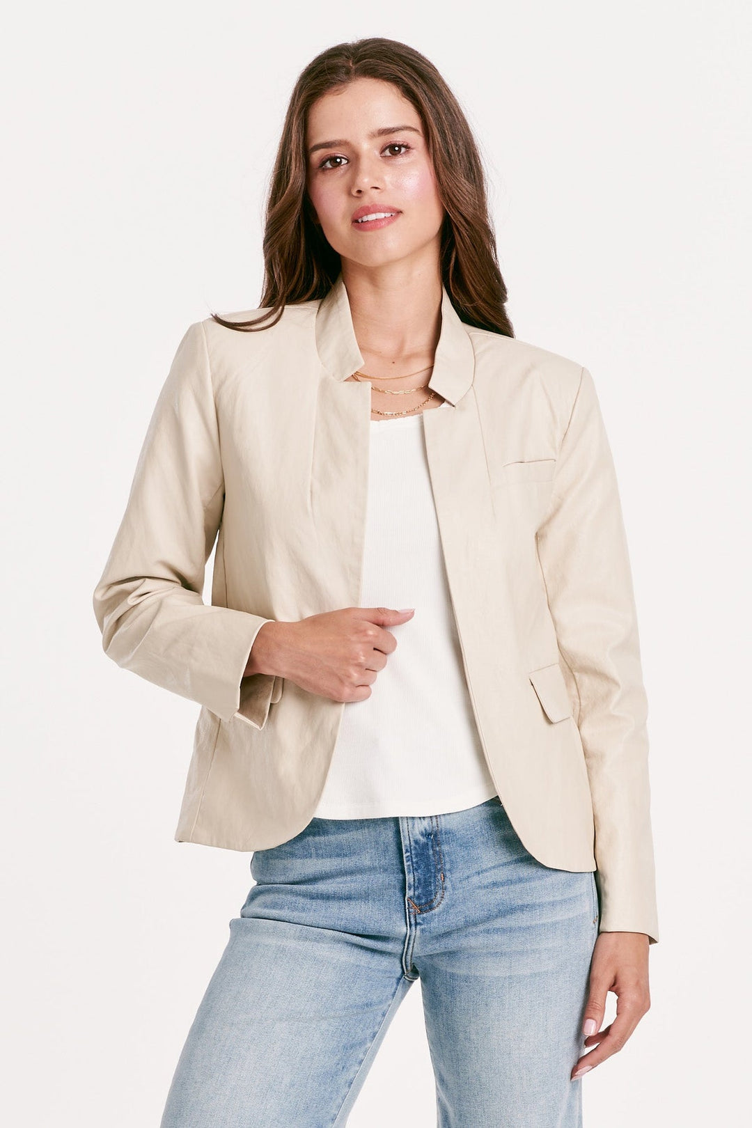 Jane Trinity Blazer Jacket Vegan Leather
