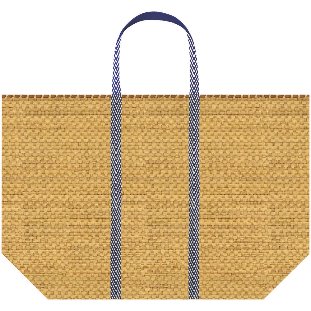 Large tote gift bag with strong handle in neutral tone