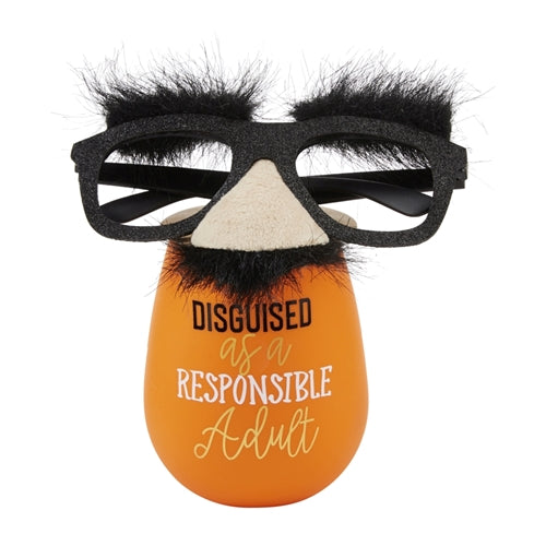 Set of Halloween-themed silicone wine glasses with a festive orange and black patterned silhouette.