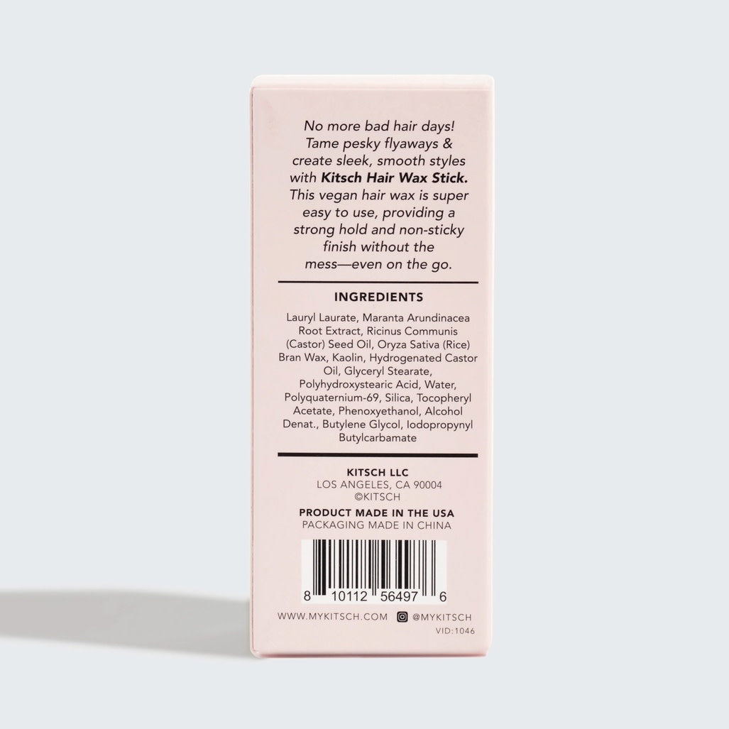 Back view of a Hair Wax Stick in biodegradable FSC-certified paper packaging with visible branding.