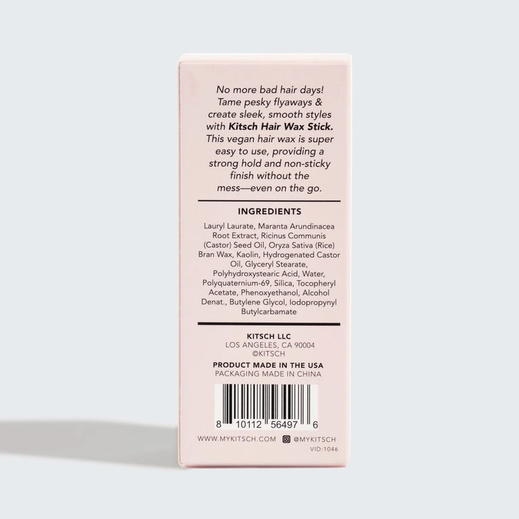 Back view of a Hair Wax Stick in biodegradable FSC-certified paper packaging with visible branding.