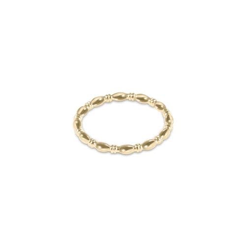 A classic beaded harmony ring in 2mm gold-filled metal with a smooth circular silhouette.