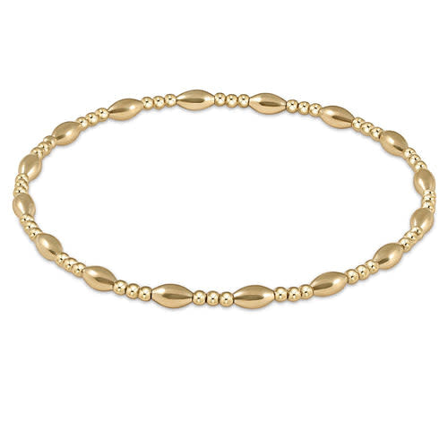 Gold-filled Harmony Sincerity bracelet with a 2mm bead pattern