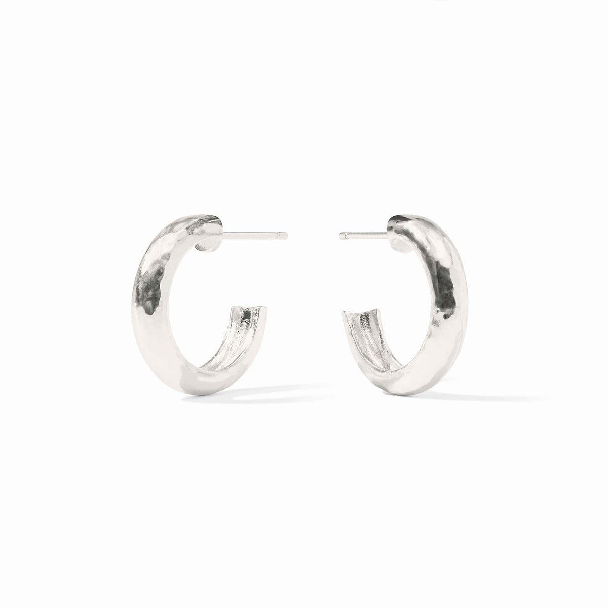Silver Havana Hoop earring with a small circular silhouette.