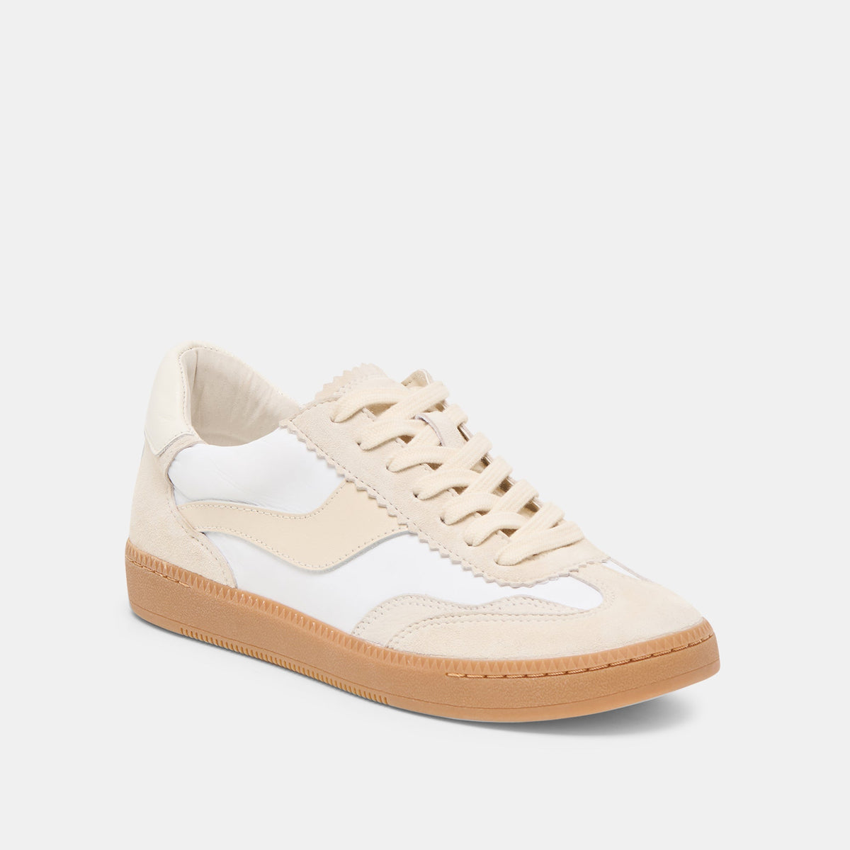Notice sneaker in genuine suede with textile lining, synthetic outsole, and removable arch support insole.