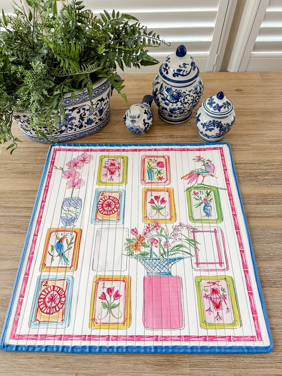 Mahjong Bamboo Table Mat