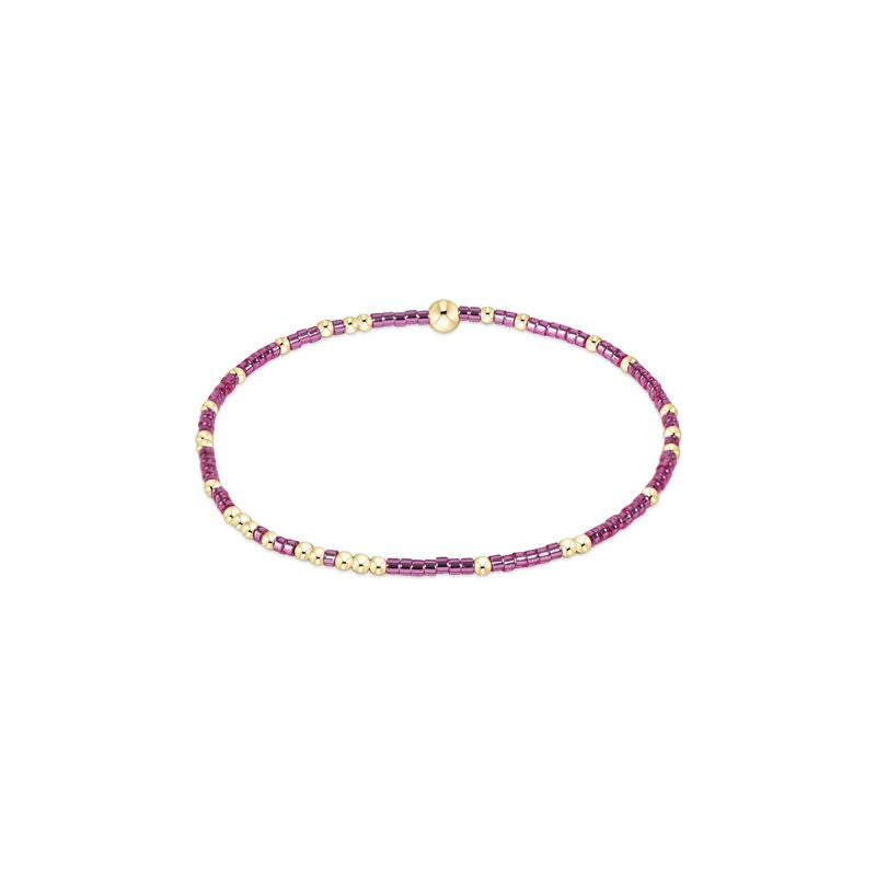 Hand-beaded Hope Unwritten bracelet with mixed seed beads in various colors on high-performance elastic.