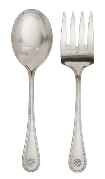 Berry & Thread Bright Satin 2-piece hostess set featuring a serving spoon and meat fork.