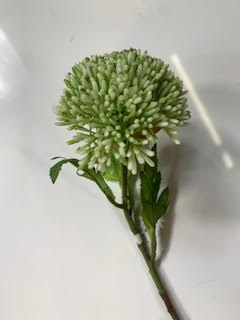 A single green seed spray artificial flower with small, pointed petals.