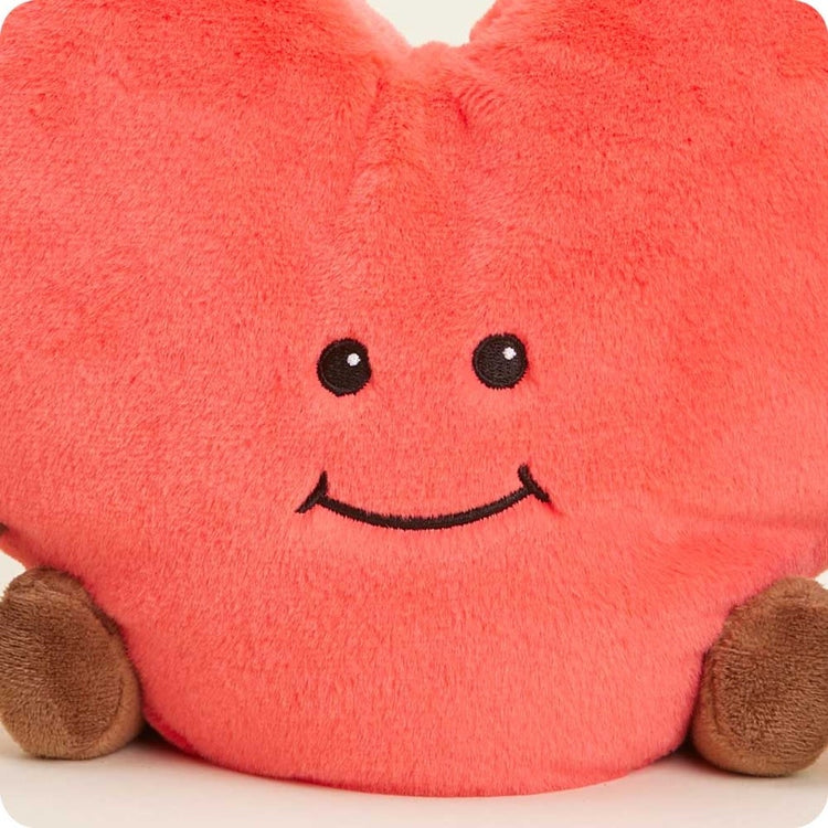 Plush heart-shaped weighted warmie with lavender scent