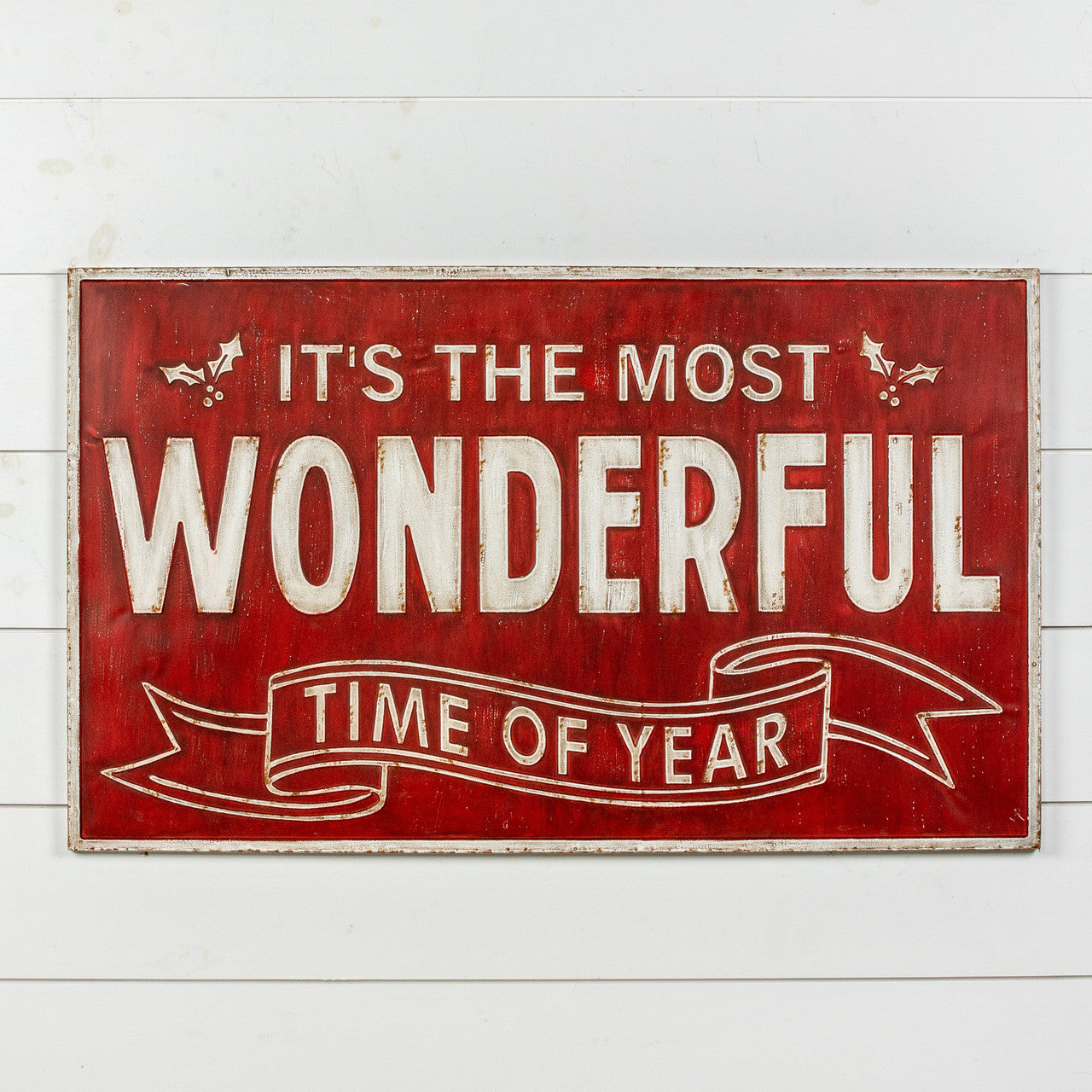 48-inch metal sign with a rectangular silhouette featuring the text Wonderful Sign in white lettering on a dark background.