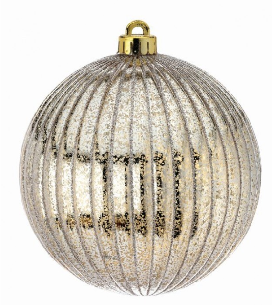 6-inch vacuum plate ornament featuring a mercury ridge on textured surface