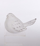 Large whitewashed resin bird figurine with natural wood grain texture