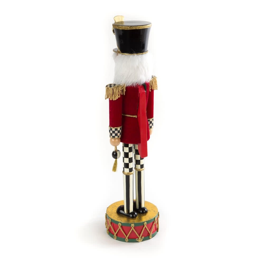 Handmade Highland nutcracker soldier in Courtly Check fabric with willow wood and MDF body.