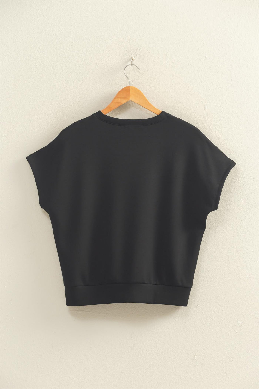 Alecia Crew Neck Short Dolman Sleeve Top