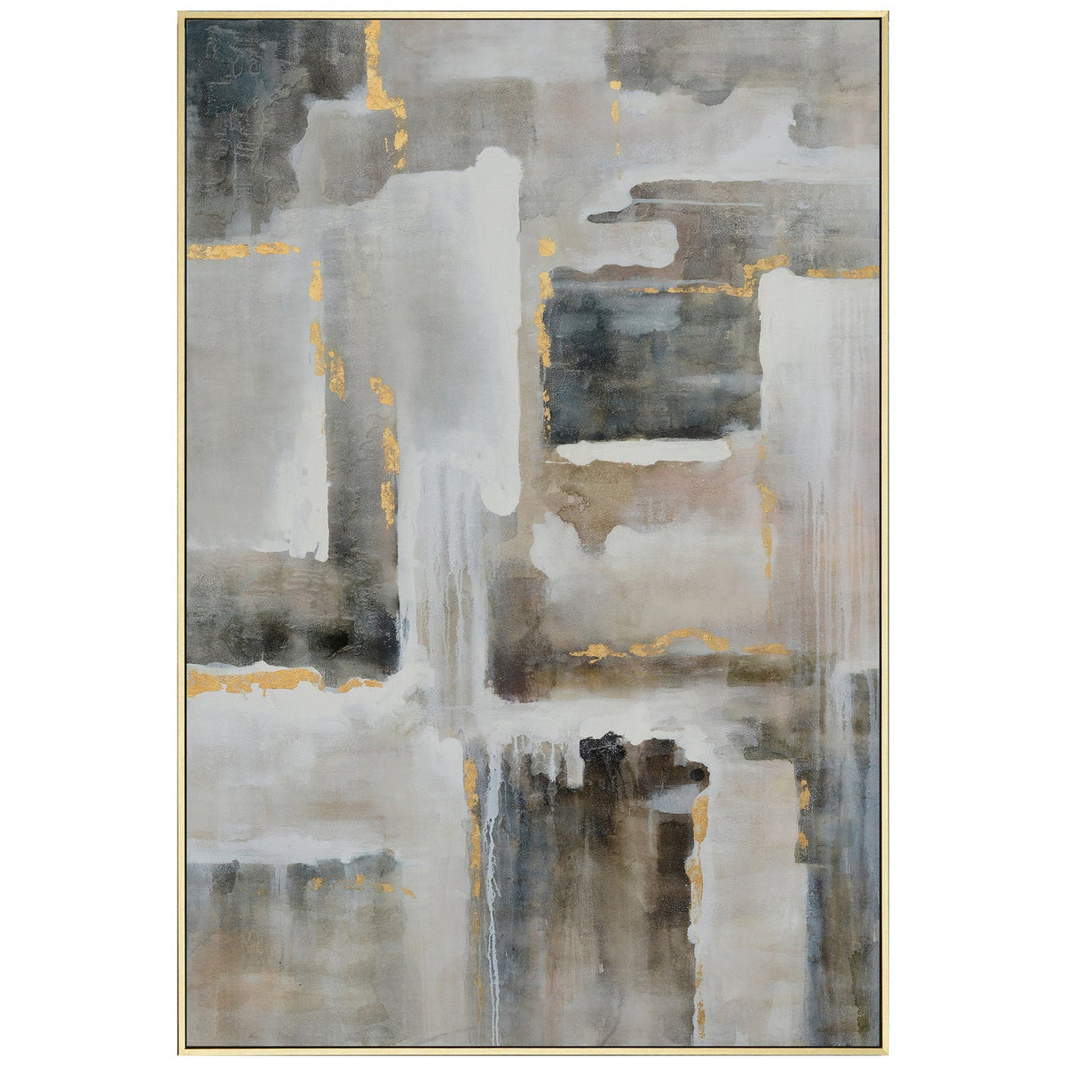 Leon Frame Canvas Art featuring a minimalist rectangular canvas with a neutral-toned frame.