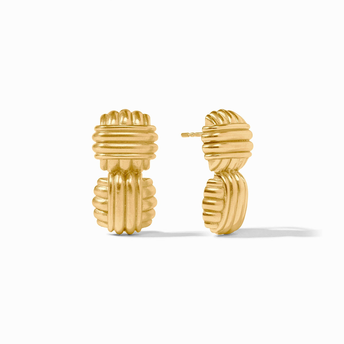 Portofino Midi earring featuring a gold-tone post with an inch-long drop silhouette.