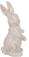 Small white resin standing rabbit figurine with a smooth matte finish.