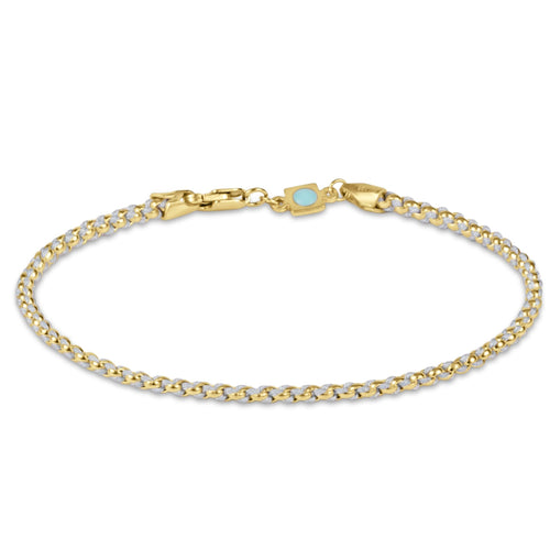 Hope Together Bracelet with 14kt gold-filled woven wire and a signature blue square clasp.