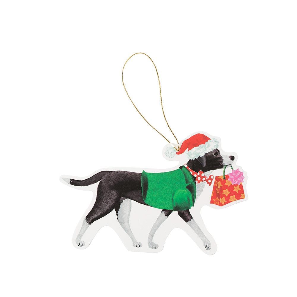 Die-cut hanging gift tag ornament made from high-quality cardstock with a decorative printed pattern.