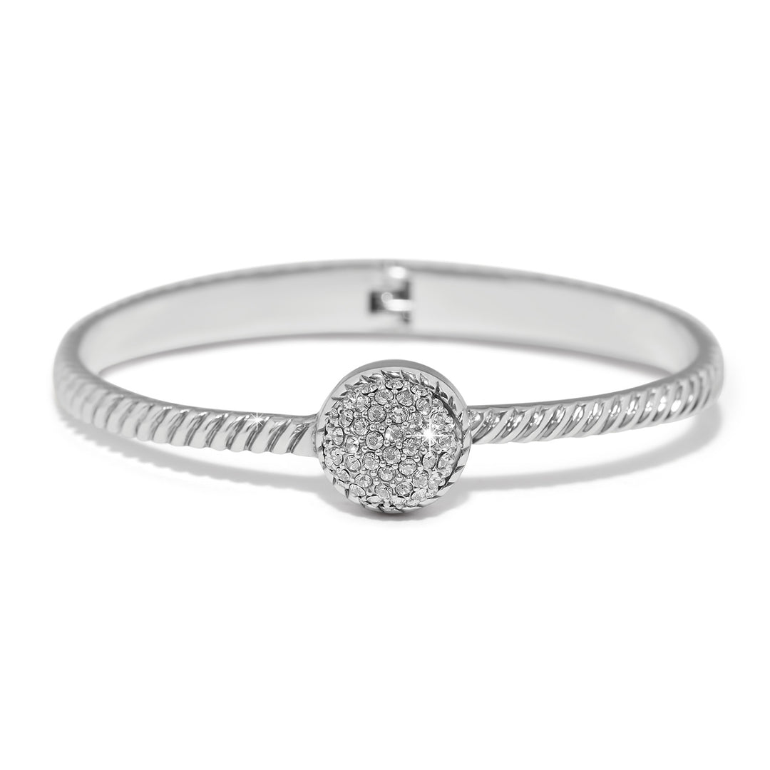 Illumina Celeste Dome Hinged Bangle Silver
