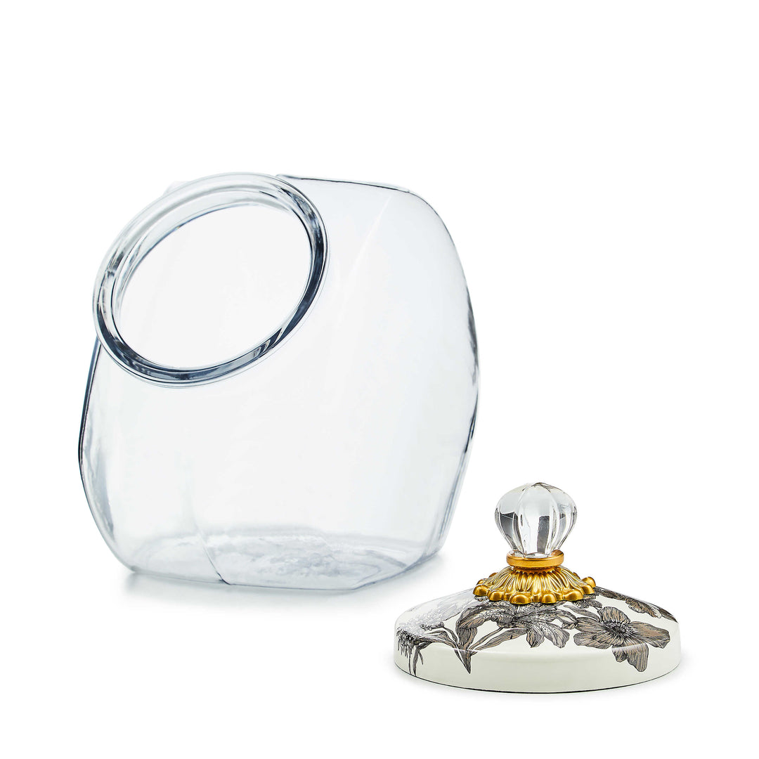 Cookie Jar with Sterling English Garden Lid