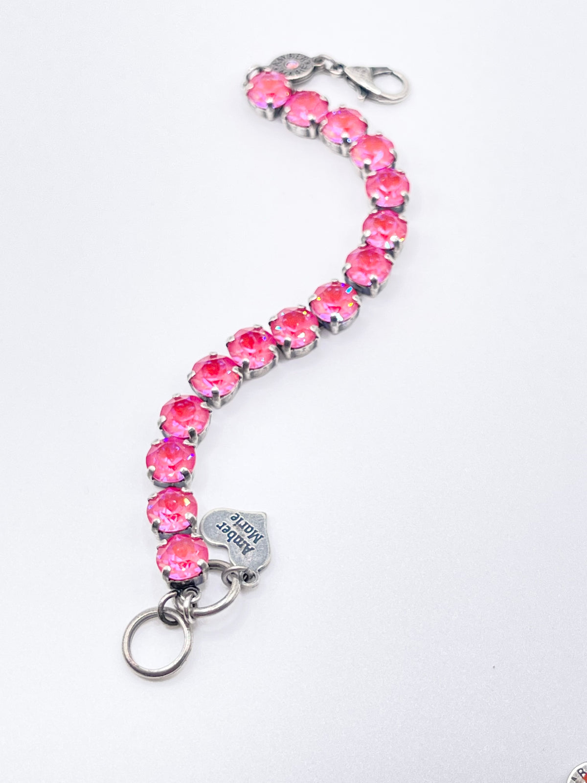 Adjustable silver-tone bracelet featuring a Scotty dog heart charm with Tampa-inspired whimsical design.