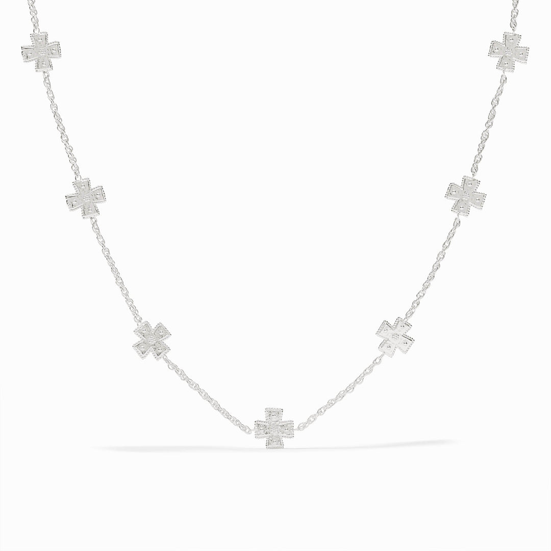 Canterbury Delicate Station Necklace Silver