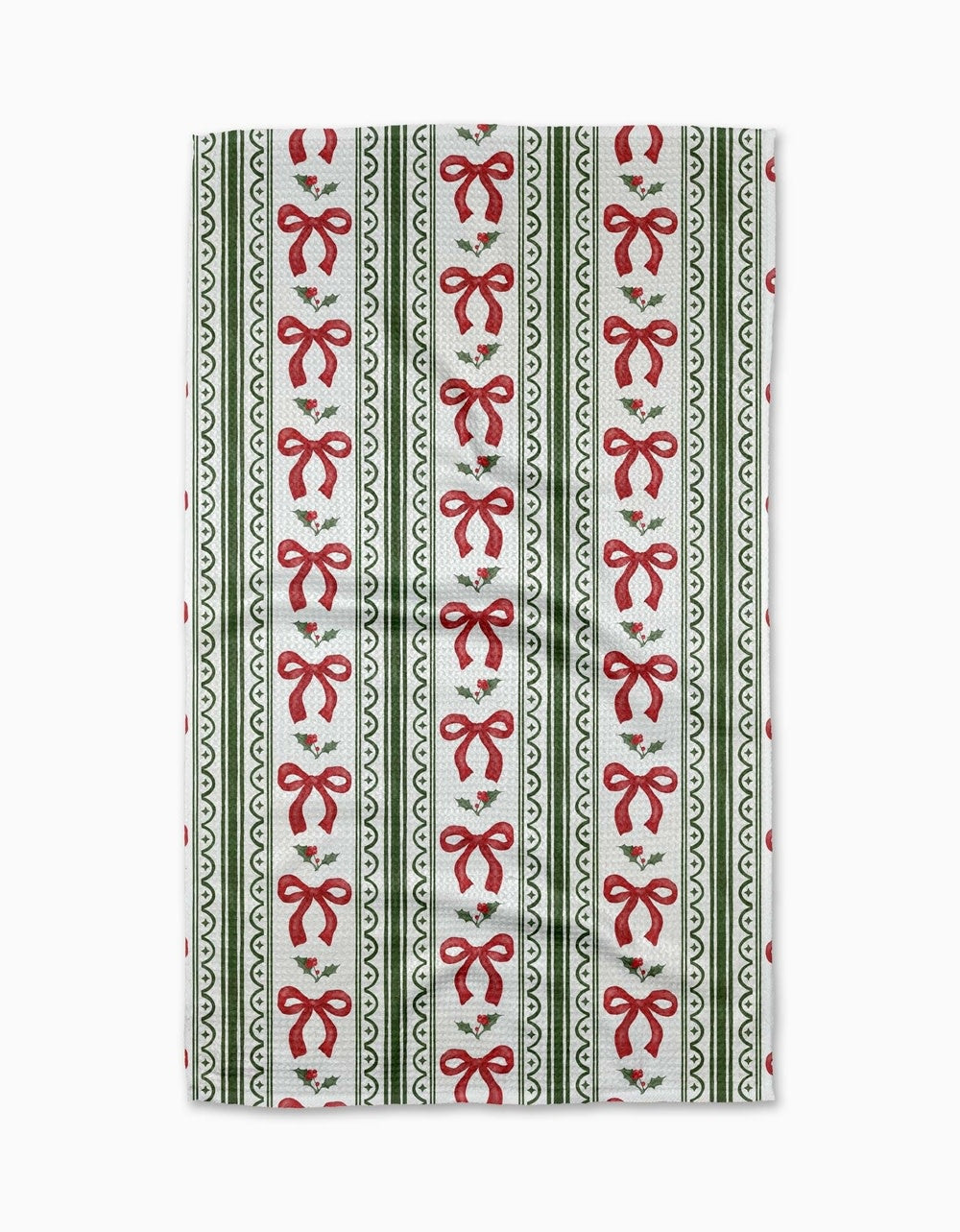 Holiday Tea Towel Sugarplum Florals Traditional