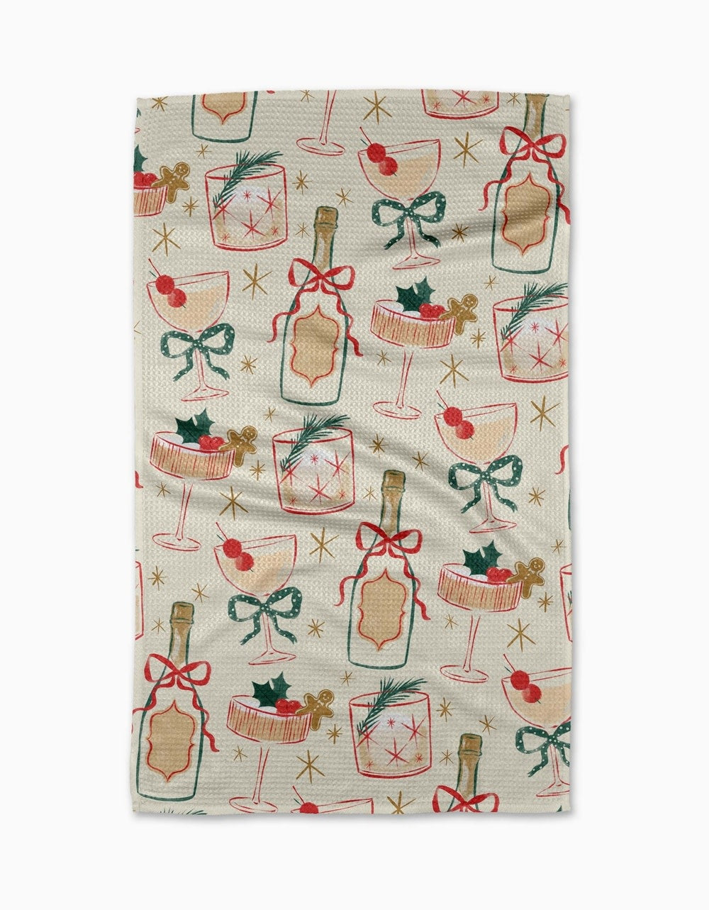 Holiday Tea Towel Sugarplum Florals Traditional