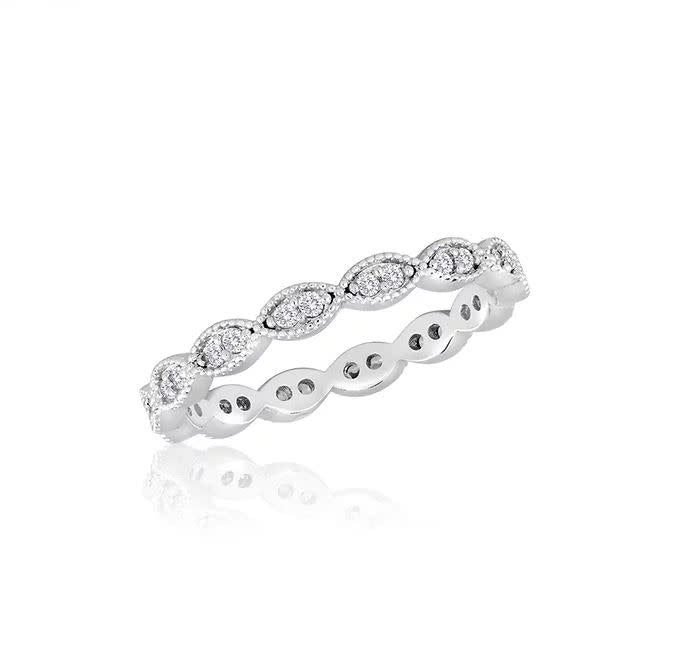 Endless Oval Stack Ring in polished silver metal featuring a continuous oval motif.