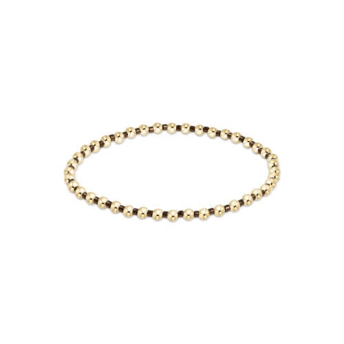 Hope Grateful bracelet featuring mixed 2mm seed beads in spring colors with gold-filled accents on elastic cord.