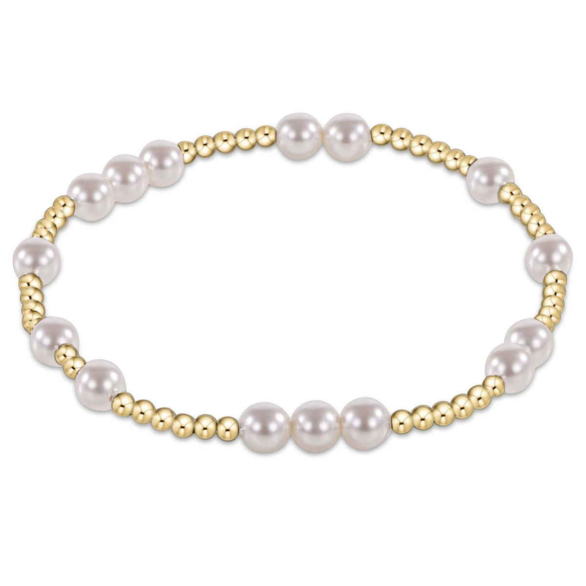 Pearl Hope Unwritten bracelet with gold-filled beads on elastic cord