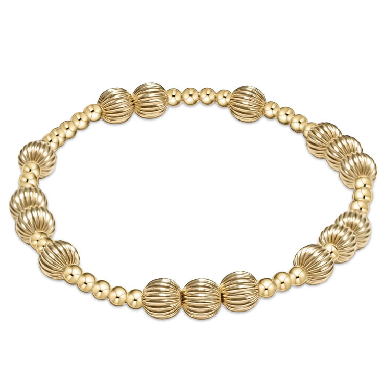 Hope Unwritten Dignity bracelet featuring 6mm gold-filled beads on stretch elastic cord.