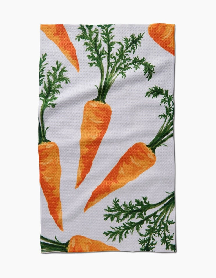 Recycled polyester kitchen tea towel with waffle weave construction featuring a Hoppy Harvest pattern and single-sided print.