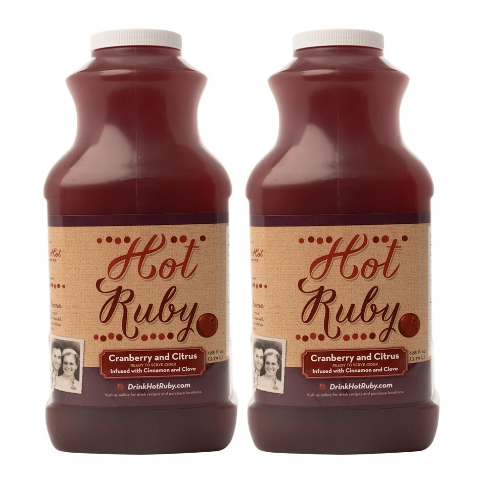 Hot Ruby Gallons bottle with cranberry citrus spices