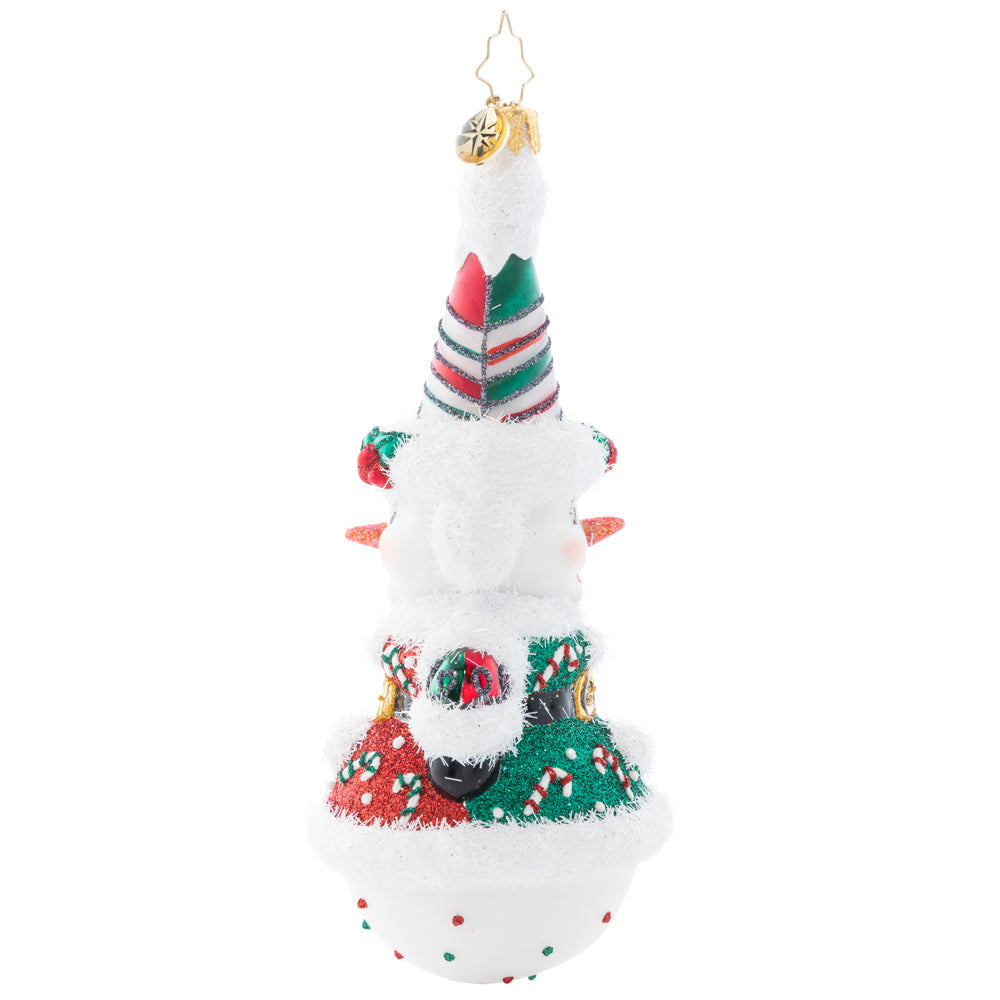 Twice As Nice Snowman plush toy in white with black eyes and orange carrot nose.