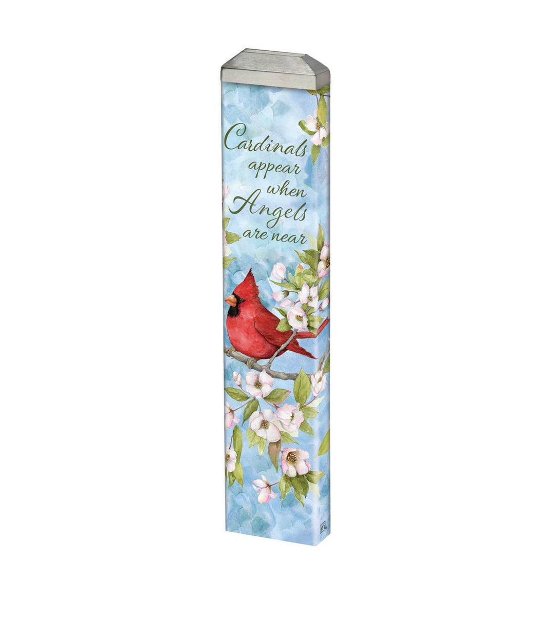 Mini art pole measuring 13 inches with a cylindrical shape.