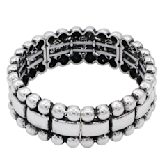 Silver Ox Western Bubble Stretch Bracelet