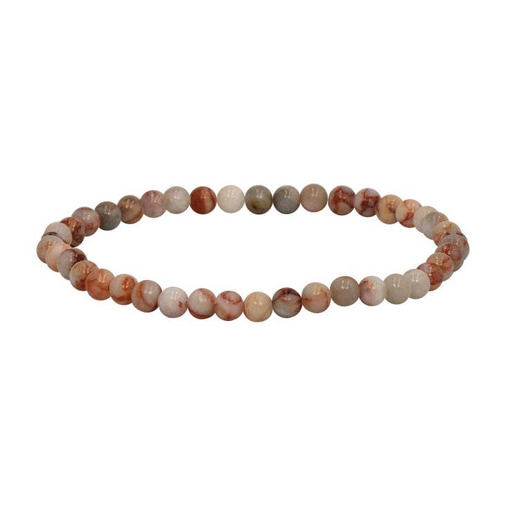 Mini Gemstone Bracelet featuring a classic beaded design with small gemstones in neutral tones.